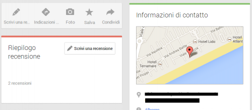 Scheda informazioni - Google+