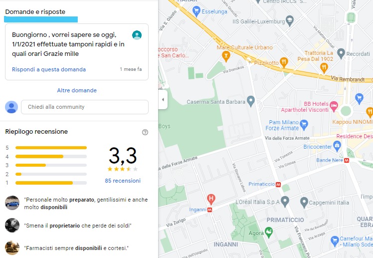 Domande e Risposte Google Maps