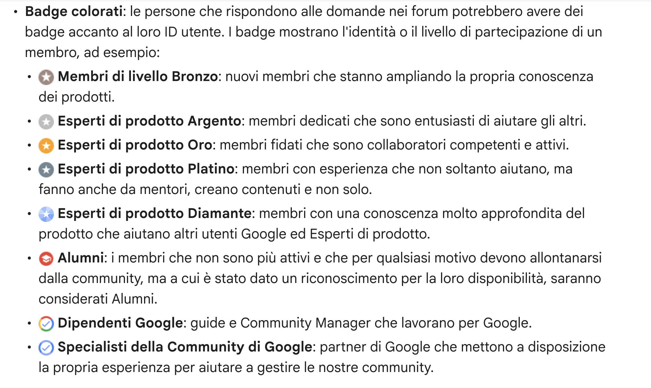 Esperti di prodotto Google Business Profile