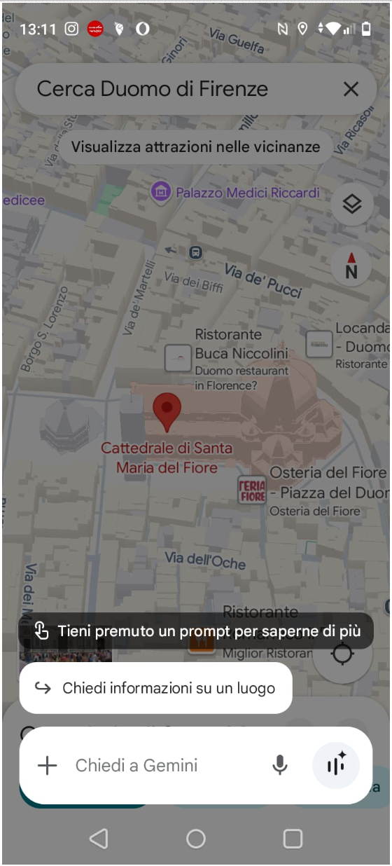 Chiedi informazioni su un luogo