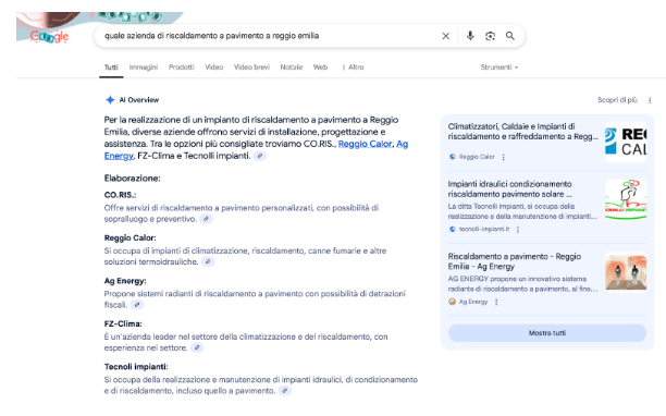Risultato AI Overview