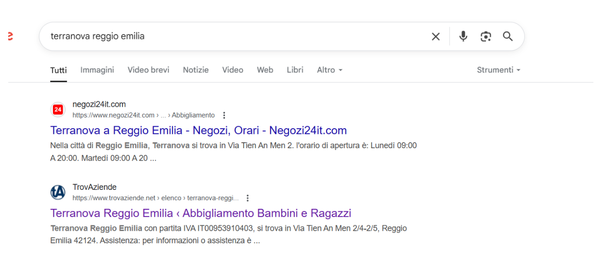 Directory posizionate in terza pagina